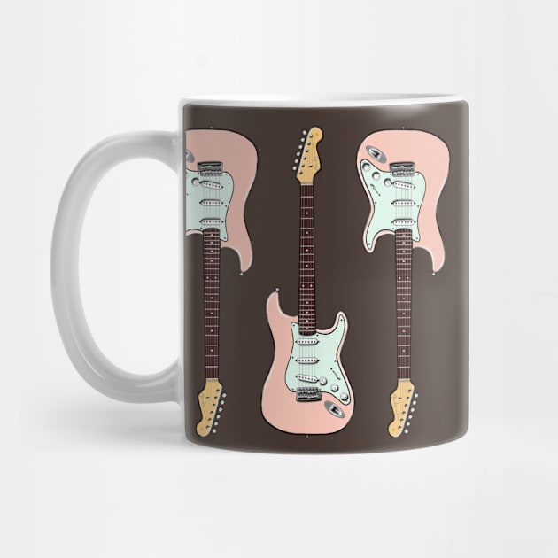 Triple Shell Pink Stratocaster by saintchristopher